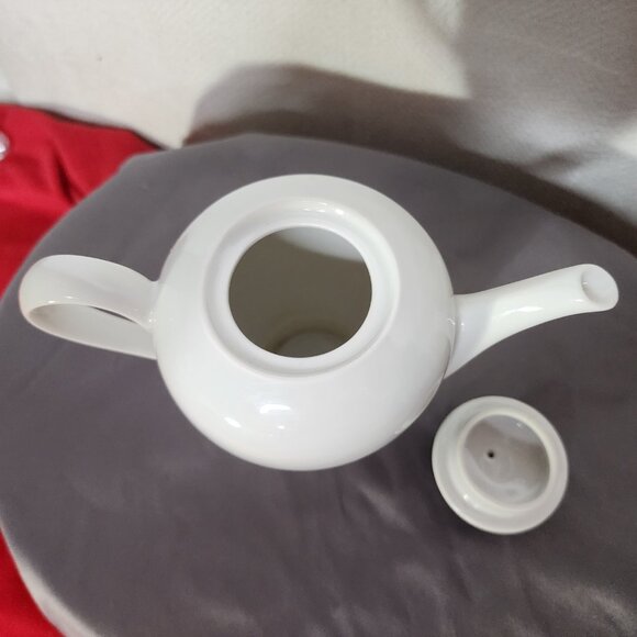 R KPM Krister Germany White Pattern KPM132 Porcelain Coffee Pot 1952-1965 MCMod - Picture 15 of 16